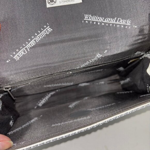 WHITING & DAVIS White Metal Mesh Shoulder Bag Purse Clutch 1980'S - Picture 15 of 15